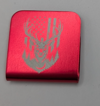 Buck and American Flag Hat Clip