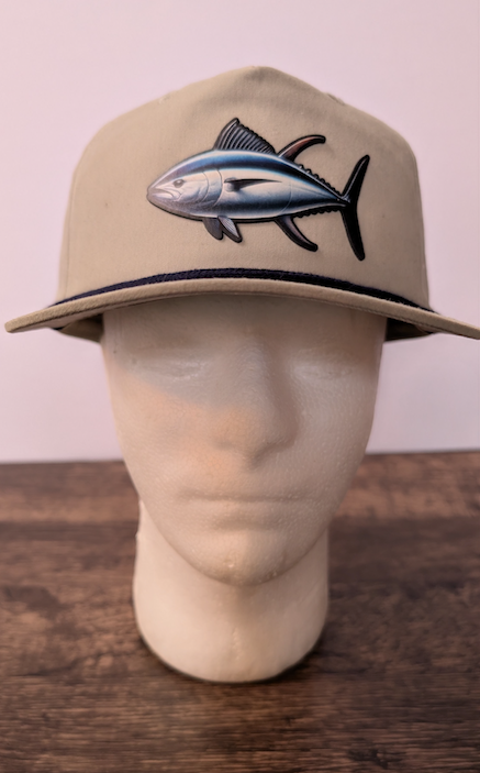 Light Grey Hat with Tuna Patch