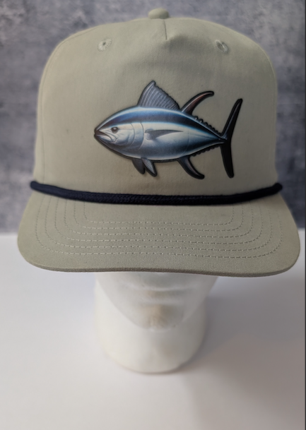 Light Grey Hat with Tuna Patch