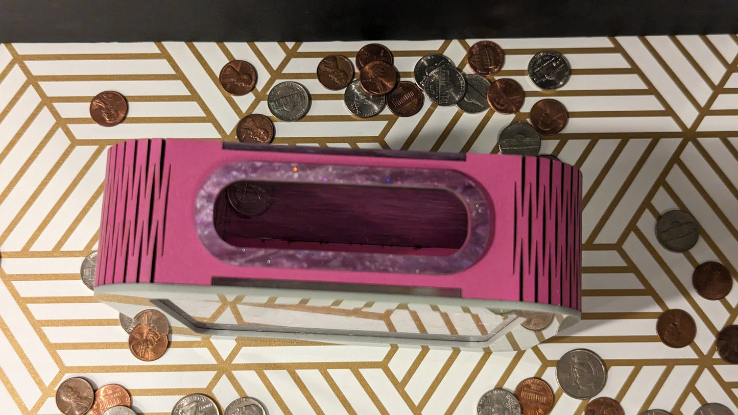 Shimmering Purple Money Bank