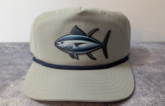 Light Grey Hat with Tuna Patch