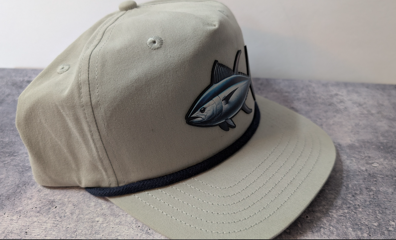 Light Grey Hat with Tuna Patch